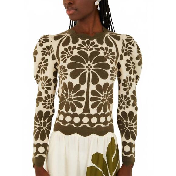 FARM RIO Tops - NEW FARM RIO palermo knit top in green